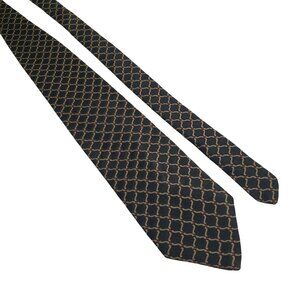 Vintage Tie Guy Geometric Pattern Men Polyester Necktie Office Dad Work Gift